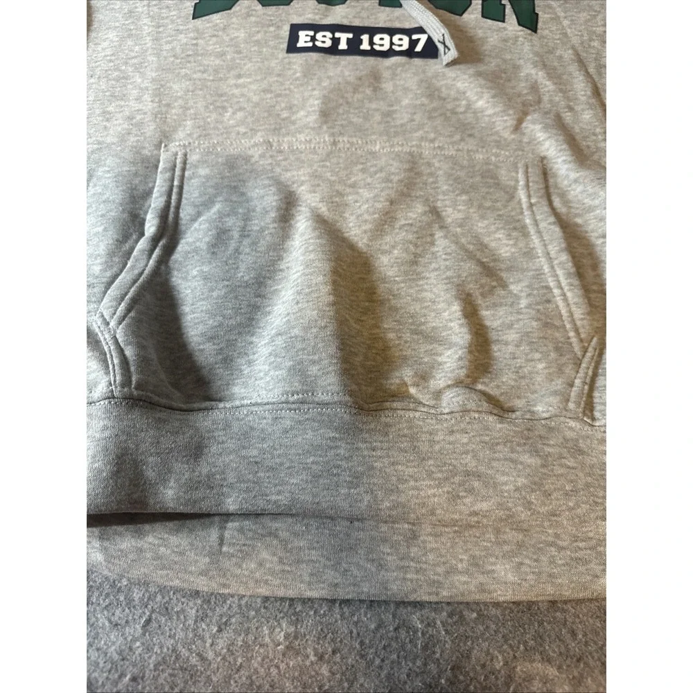 Boston Hoodie Sweatpants Tracksuit Set  Jr M Gray EST 1997 Graphic Fleece - Picture 8 of 11
